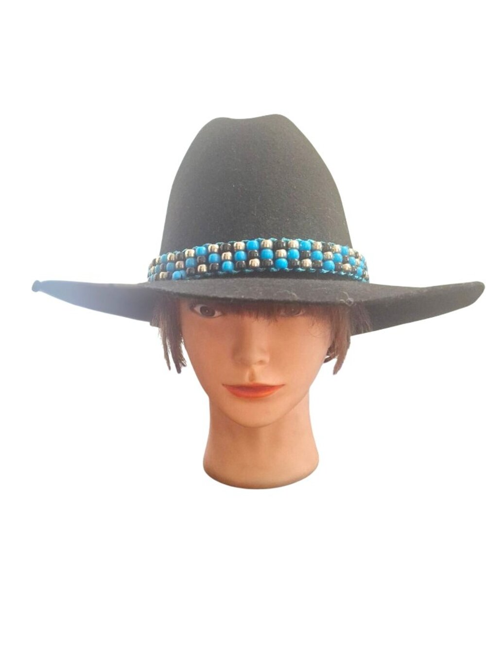 Black Western Hat With Beaded Hatband By Goorin Bros. *SH16